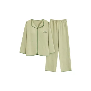 The Story Of The Flower Season Pajama Set Women's Green