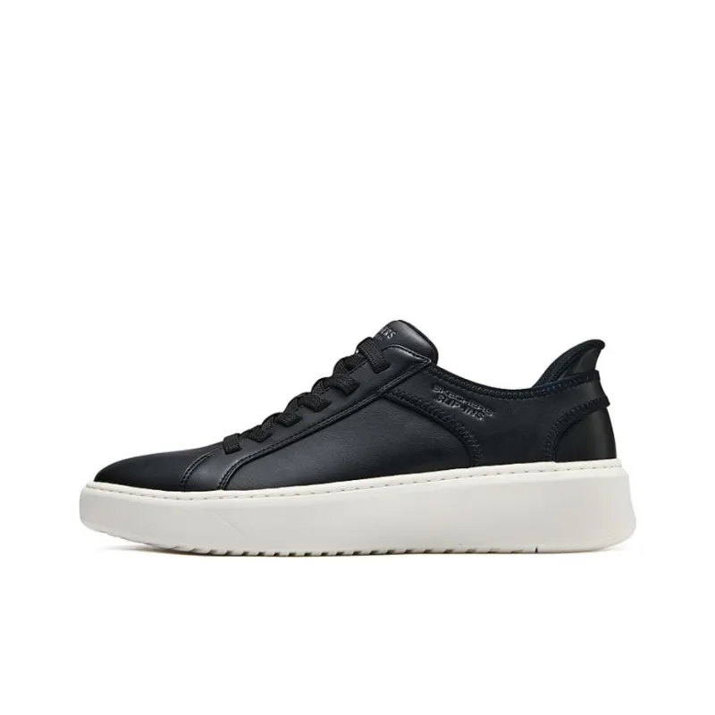 Skechers Street Tres-Air Uno Cushioning Wear-Resistant Low-Top Skateboard Shoes Men's Black White-0