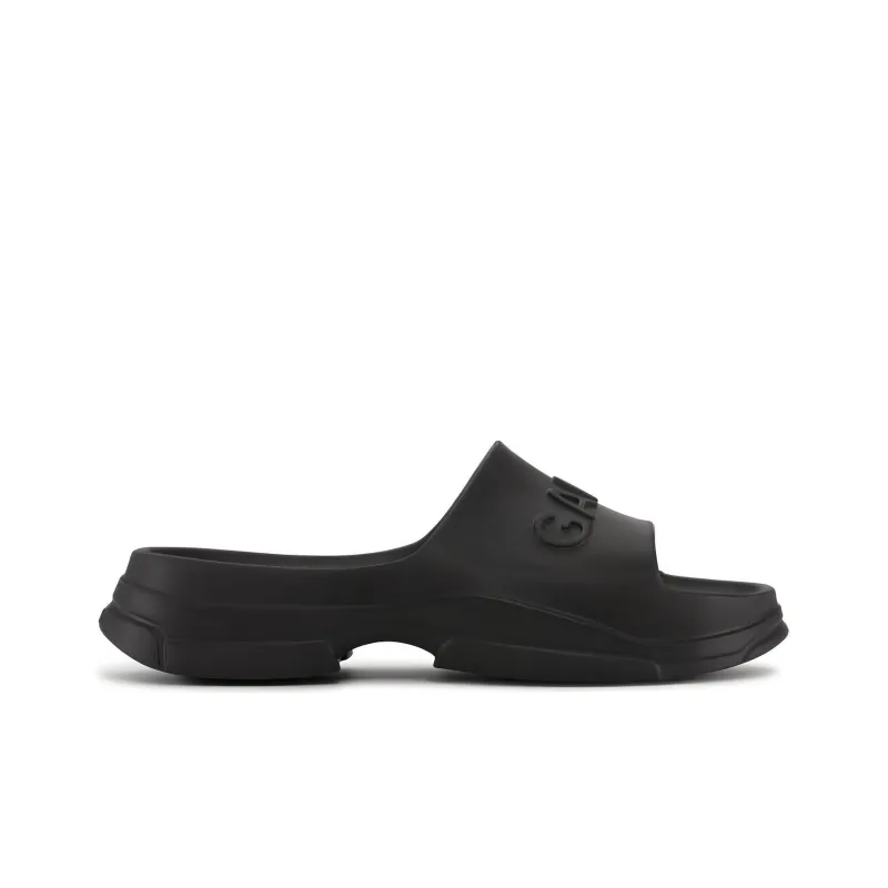 GANNI Logo-embossed Chunky Slides-1