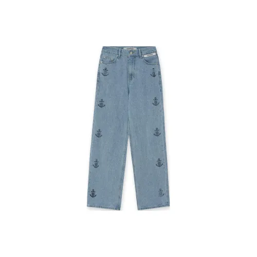 KIMHEKIM Jeans Women's Sky Blue/Heavenly Blue