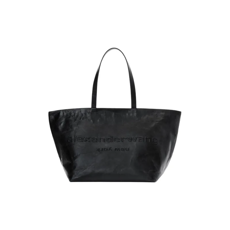 Alexander Wang Punch Logo embossed Leather Tote Bag-0