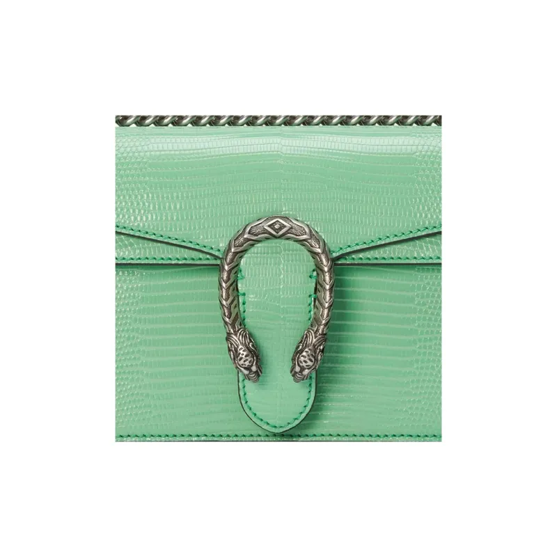 GUCCI Dionysus Lizard Skin Bacchus Bag Crossbody Bag Shoulder Bag Women's Mint Green-7