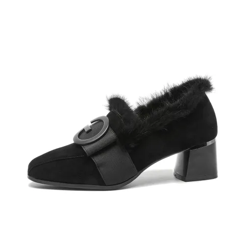 PIERCE GENTRY Casual Single Shoes 5cm Women's Black