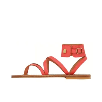 LONGCHAMP Strap Sandals 1cm Women's Red