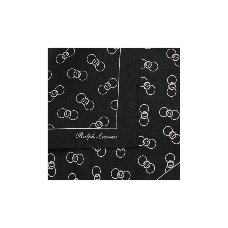 Ralph Lauren Purple Label Silk Scarves Unisex Black-2