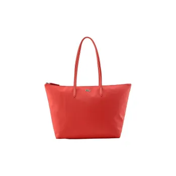 LACOSTE PVC Tote Bag, Shopping Bag, Shoulder Bag Large Size Women's Red