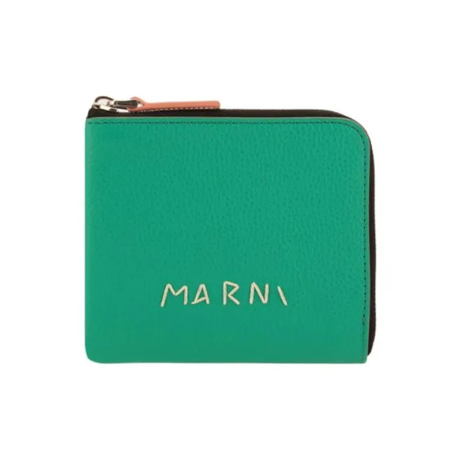 MARNI Calfskin Wallet Men's Sea Green-0