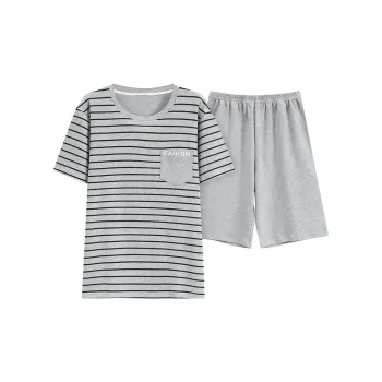 The Story Of The Flower Season Pajama Set Men's Light Gray