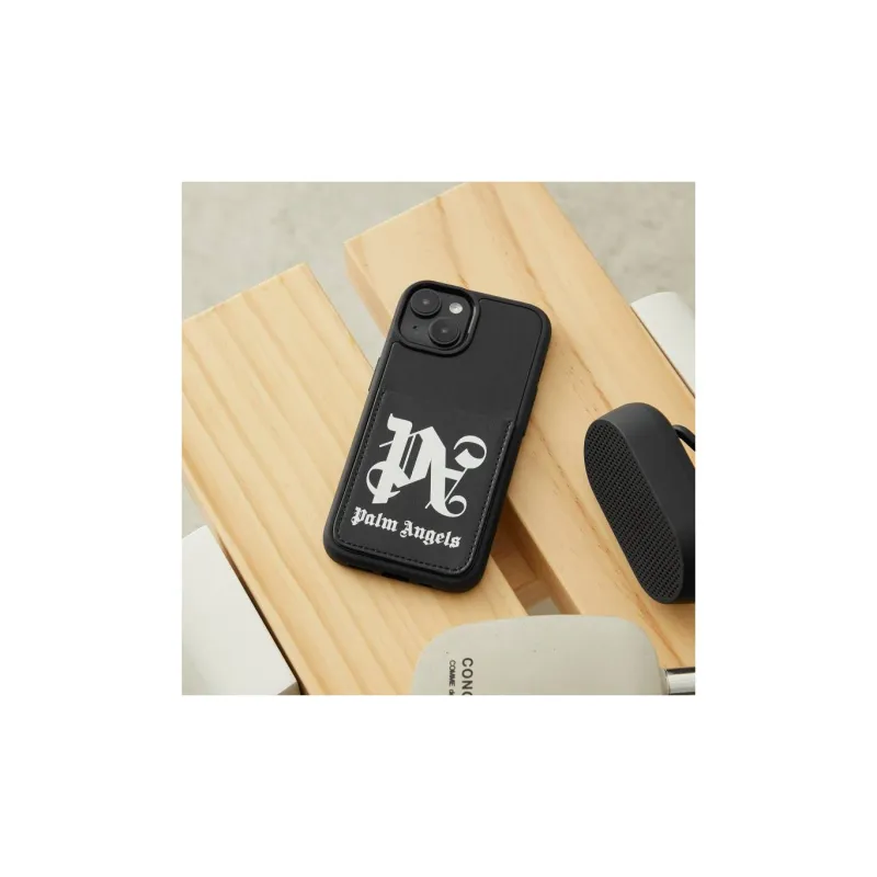 PALM ANGELS Leather Material Durable Phone Cases Compatibility With IPhone 15 Trendy And Cool-6