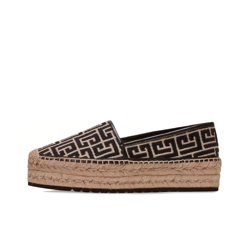 BALMAIN Monogram Platform Espadrilles-0