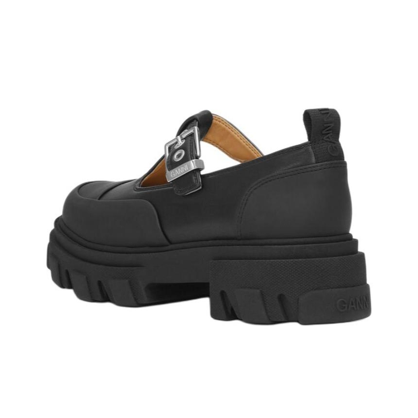 GANNI★Cleated Mary Jane GANNI Women's' Cleated Mary-Jane Shoes in Black | LN-CC®