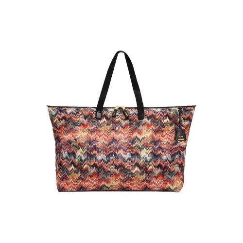 TUMI Fabric Tote Bag Shopping Bag Handbag Large Size Women's Python Zigzag Stripes