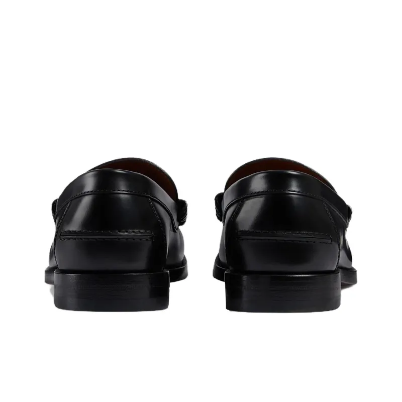GUCCI Interlocking G Loafers Black-4