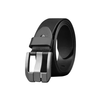 NIUMJ Business Casual Minimalist Style, Pin Buckle Leather Belts Men's Width 3.8cm