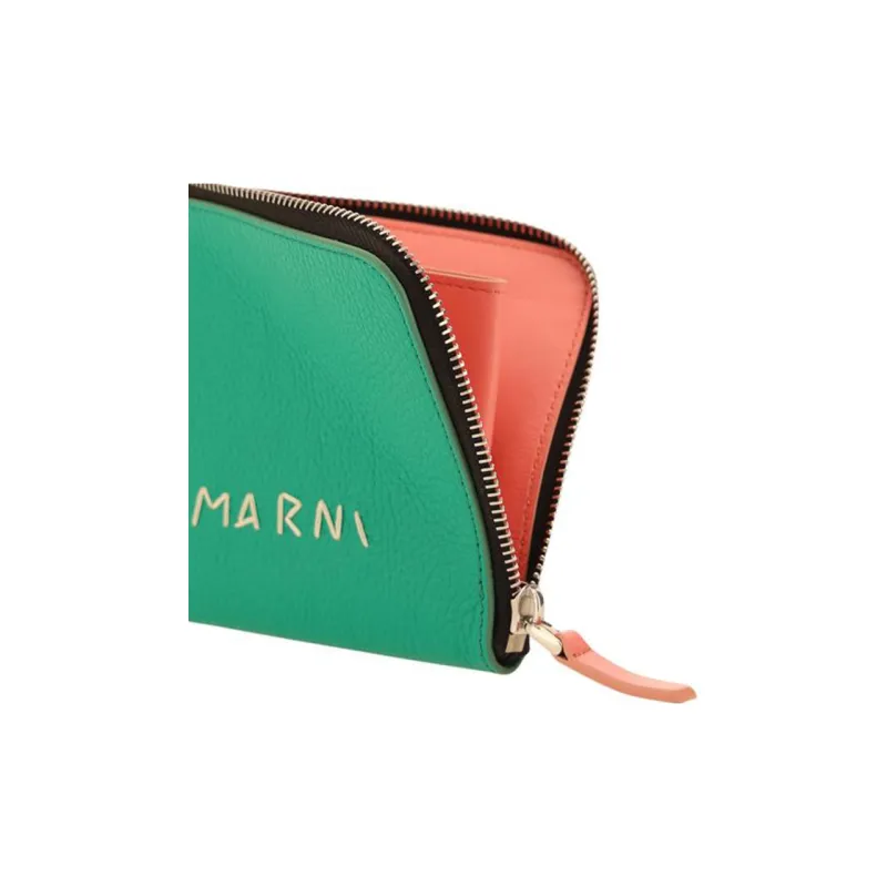 MARNI Calfskin Wallet Men's Sea Green-2