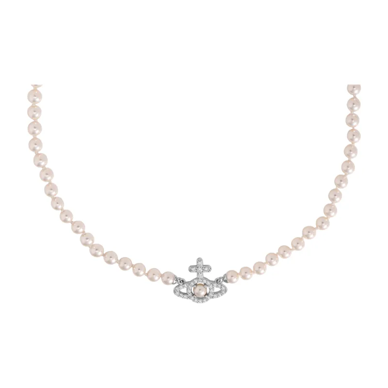 Vivienne Westwood Mini Bas Relief Pearl Necklace-1