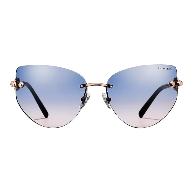 TIFFANY & CO. Metal Butterfly Sunglasses Women's Rose Gold-1