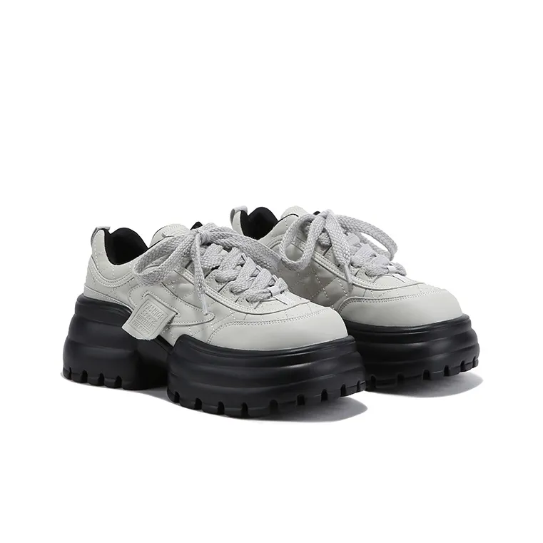 SELAIYA Anti Slip And Wear Resistant Height Increasing Low Top Chunky Sneakers Women's-1