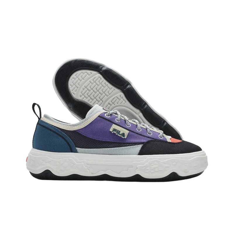 FILA MODERNO Slip-Resistant Low-Top Canvas Shoes Men's Blue Purple-3