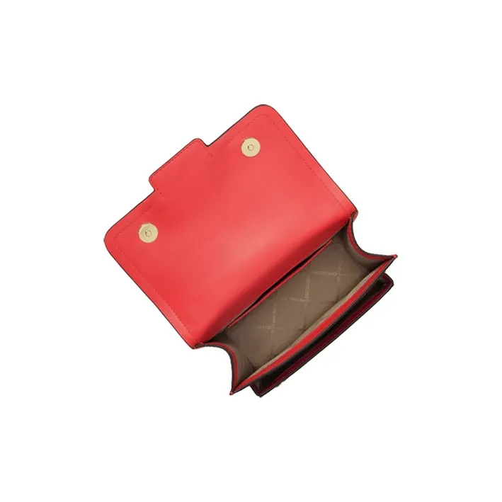 MICHAEL KORS Heather Cow Leather Crossbody Bag, Shoulder Bag Women's Red-2
