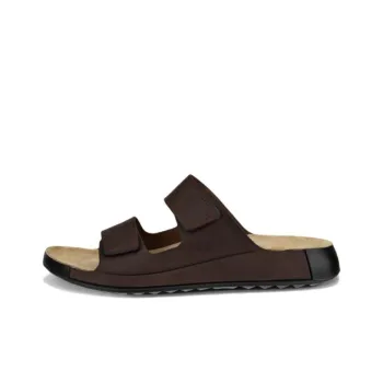 Ecco Massage Antibacterial Quick Dry Slide Slippers Men's Brown