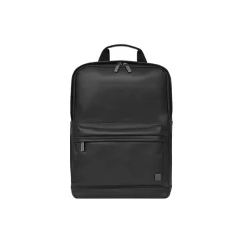 KNOMO Cow Leather Laptop Backpack Regular Unisex Black