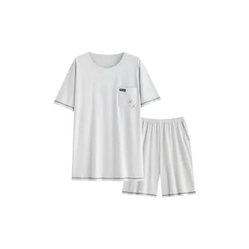 Follow The United States Pajama Set Men's Light Gray