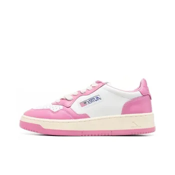 AUTRY Medalist Leather Low White Mauve Women's