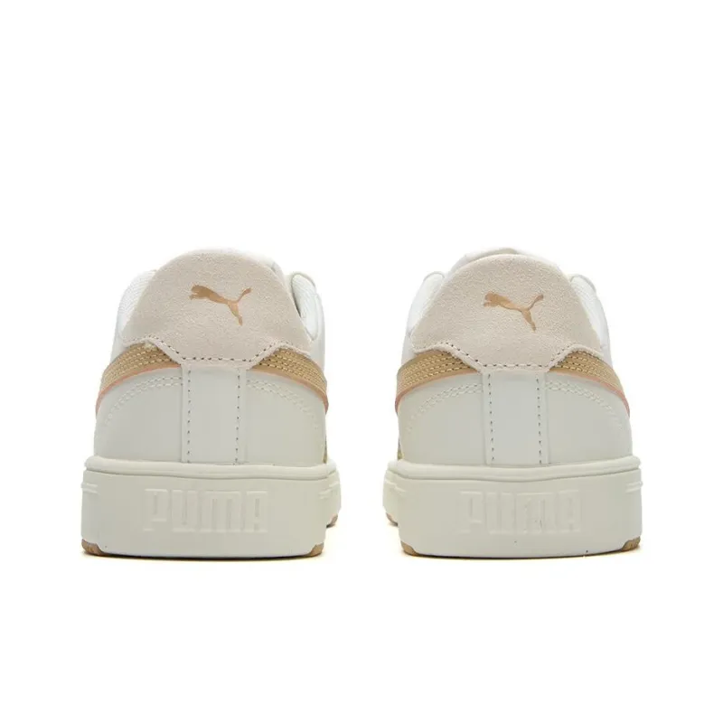 PUMA Serve Pro Lite Slip Resistant Cushioning Wear Resistant Low Top Skateboard Shoes Unisex White Yellow-3
