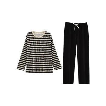 Yue Nei Pajama Set Men's Wave Pattern