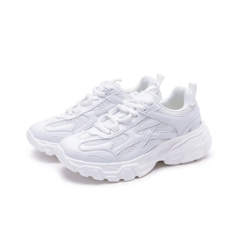 Warrior Cushioning Breathable Height Increasing Low-Top Chunky Sneakers Unisex-7