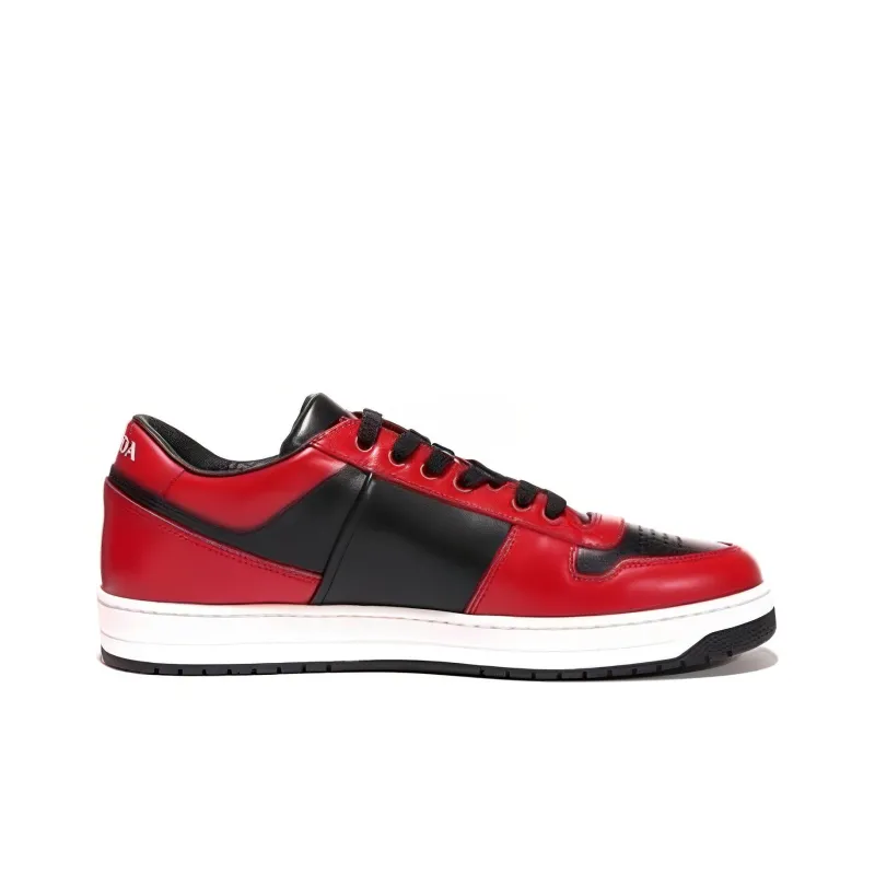 PRADA Low Top Skateboard Shoes Men's Red-1