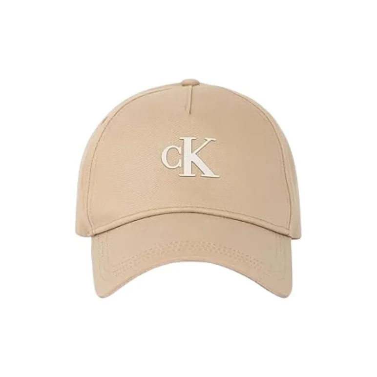 CALVIN KLEIN Organic Cotton Baseball Caps Men's Beige-1