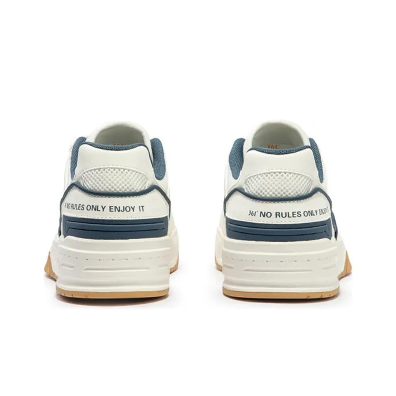 361° Cloud Journey Cushioning Wear Resistant Low Top Skateboard Shoes Men's White Blue-2