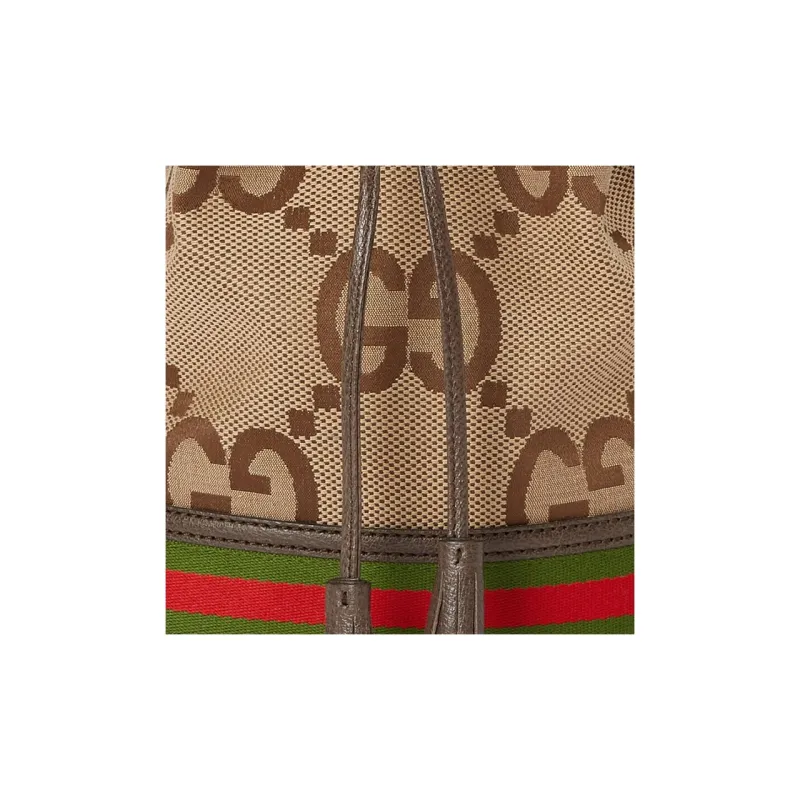 GUCCI Ophidia Canvas With Leather Binding Bucket Bag, Portable Crossbody Bag, Shoulder Bag Women's-7