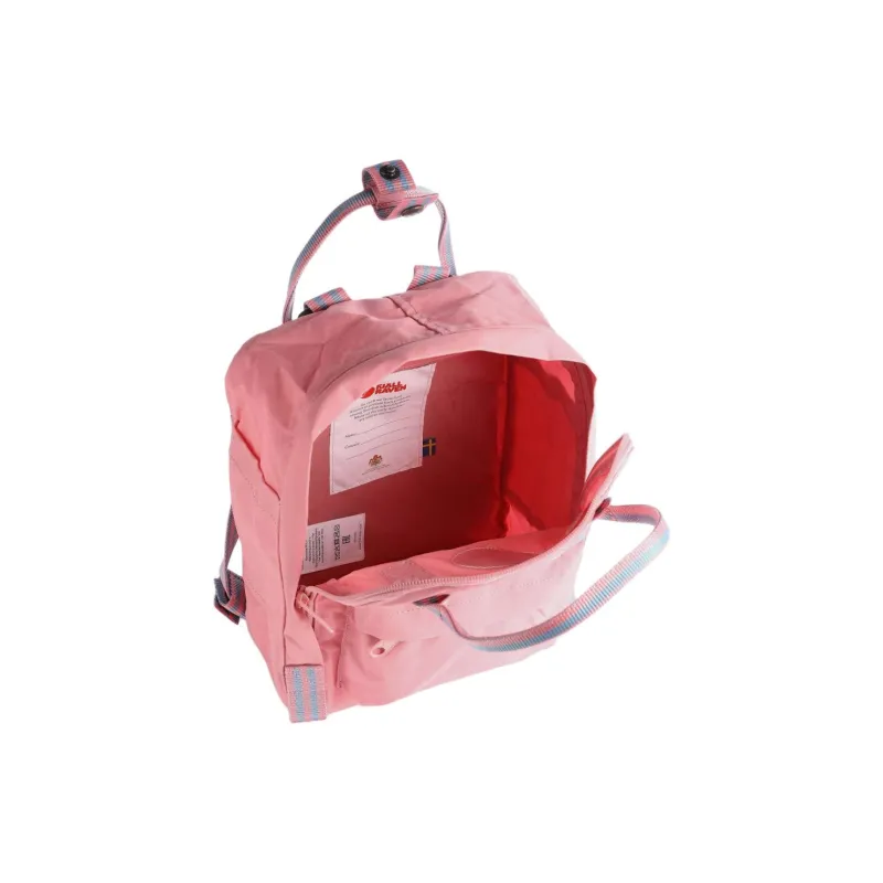 Fjallraven Kanken Backpack Outdoor Bag Polyester 7.5L Pink Long Stripes Unisex-3