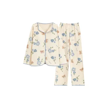The Story Of The Flower Season Pajama Set Women's Ecru
