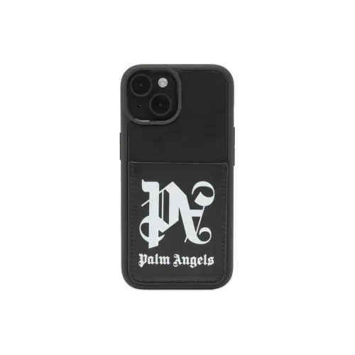 PALM ANGELS Leather Material Durable Phone Cases For IPhone 15 Trendy And Cool