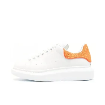 Alexander McQueen Oversized Sneaker 'White Orange Glitter' Women's