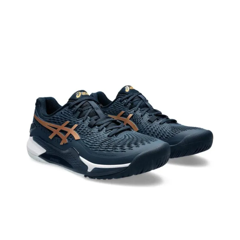 Asics Gel Resolution 9 French Blue Pure Gold-2