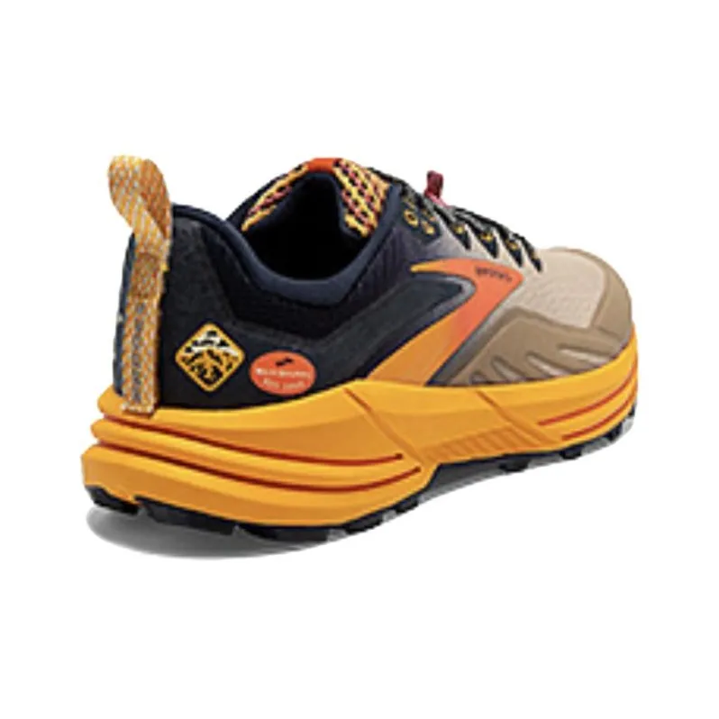 Brooks Cascadia 16 Cushioning Wear-Resistant Low-Top Running Shoes Men's Umber Orange-4
