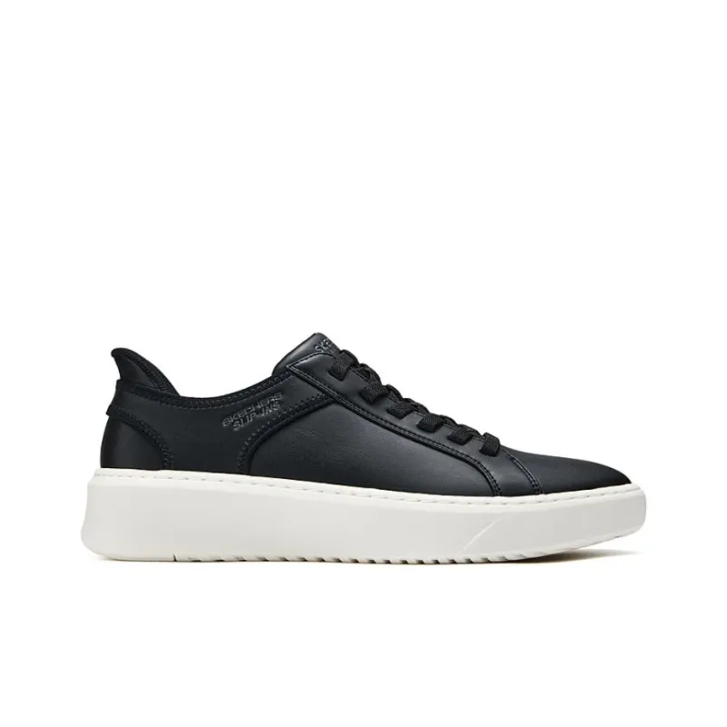 Skechers Street Tres-Air Uno Cushioning Wear-Resistant Low-Top Skateboard Shoes Men's Black White-1