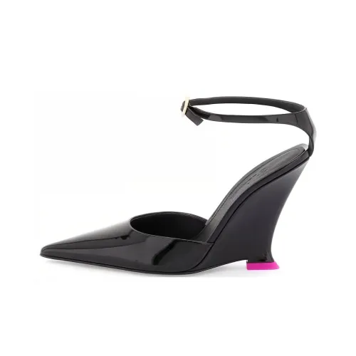 3JUIN 110mm Patent Wedge-heel Pumps