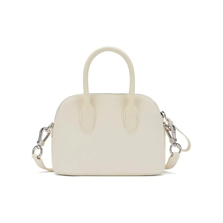 LACOSTE PU Handbag, Shoulder Bag, Crossbody Bag Small Size Women's Bone White-2