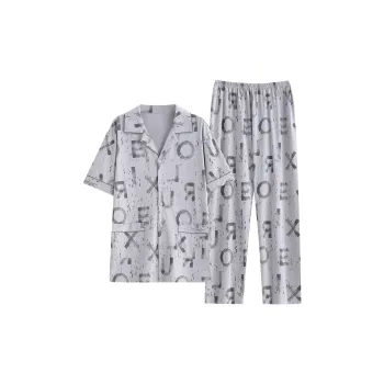 Follow The United States Pajama Set Men's Silver Frost Gray