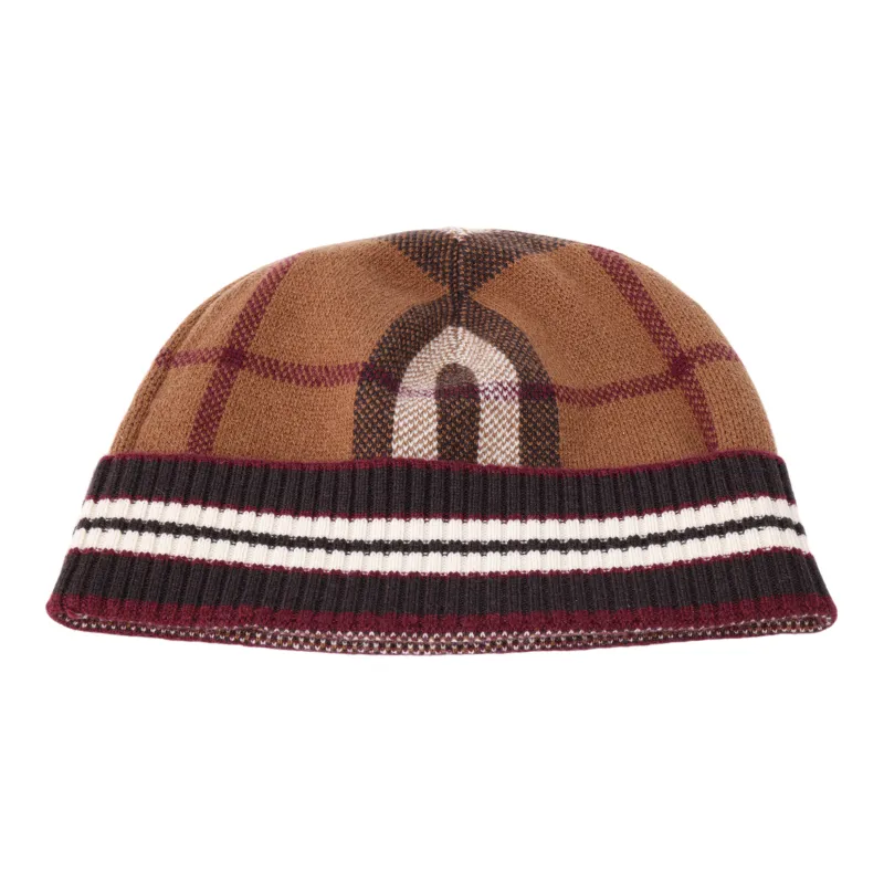 Burberry Checked Turn-Up Brim Beanie-1