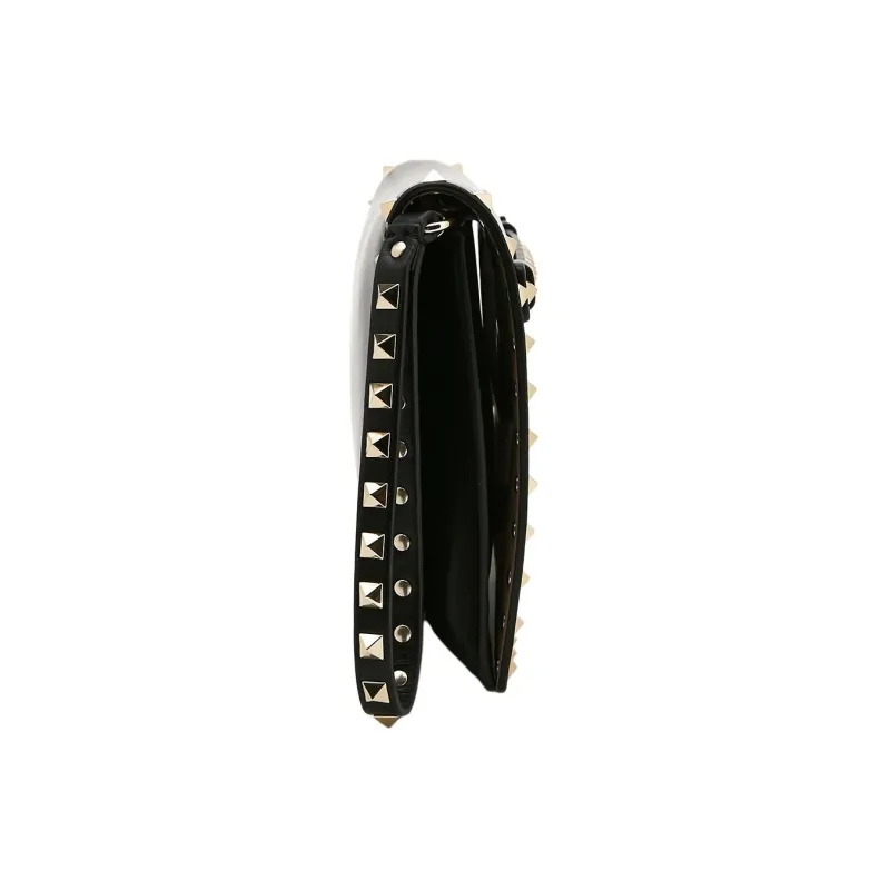 Valentino Leather Clutch Small Size Women's Black-2