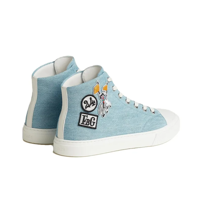 HERMES Illico High Top Skateboard Shoes Women's Light Blue-3