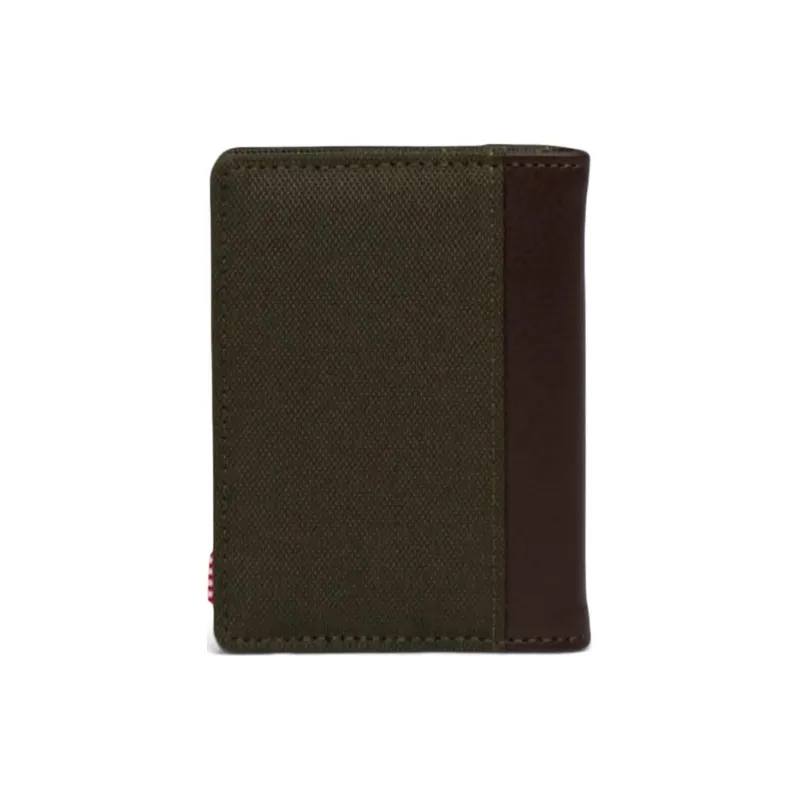 Herschel Recycled Fabric Wallet Unisex Ivy Green With Coffee Accents-2