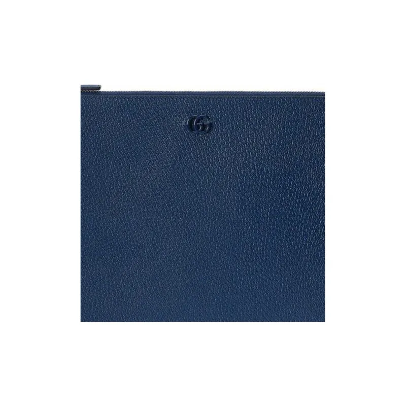 GUCCI GG Marmont Leather Clutch Unisex Royal Blue-7
